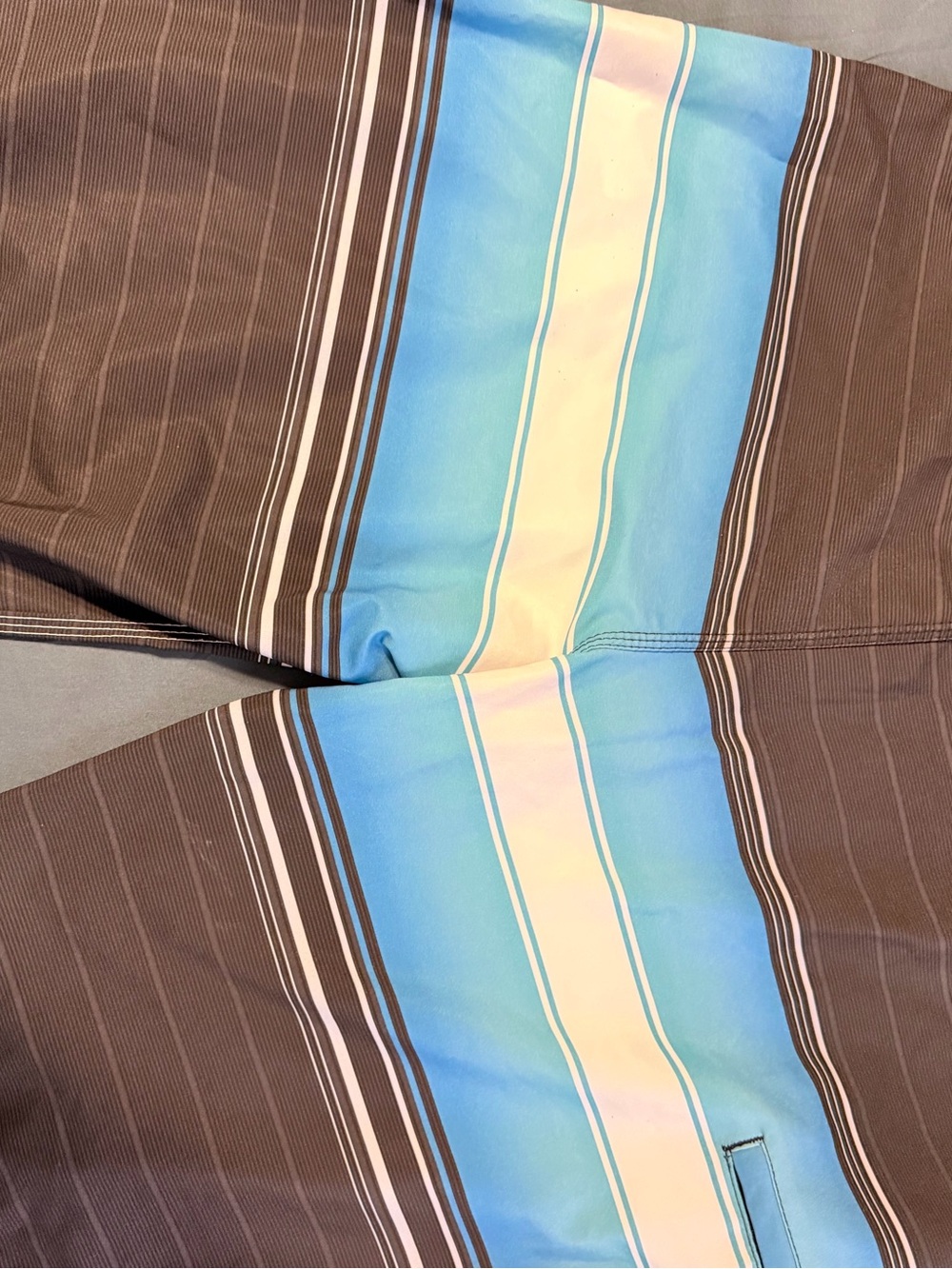 Men's grey Boardshorts with Blue Stripe